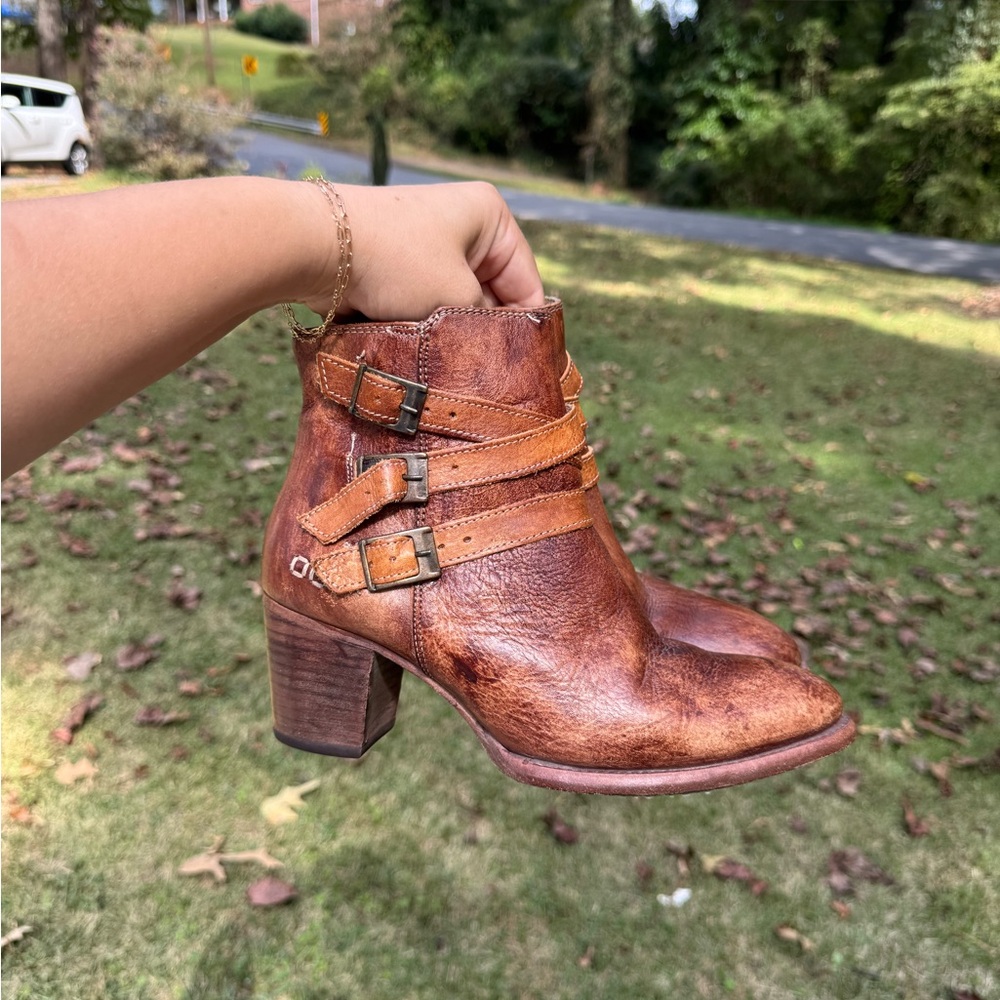 Bedstu Genuine leather Tan/Brown Ankle Boots